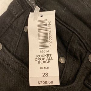 Citizens of humanity rocket crop all black, size 28